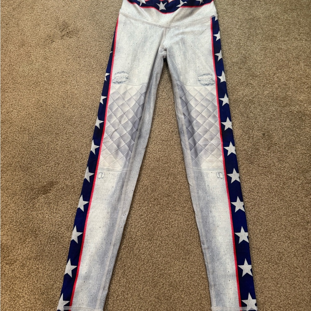 Niyama Sol Starry Night Leggings - Blue, White, Red